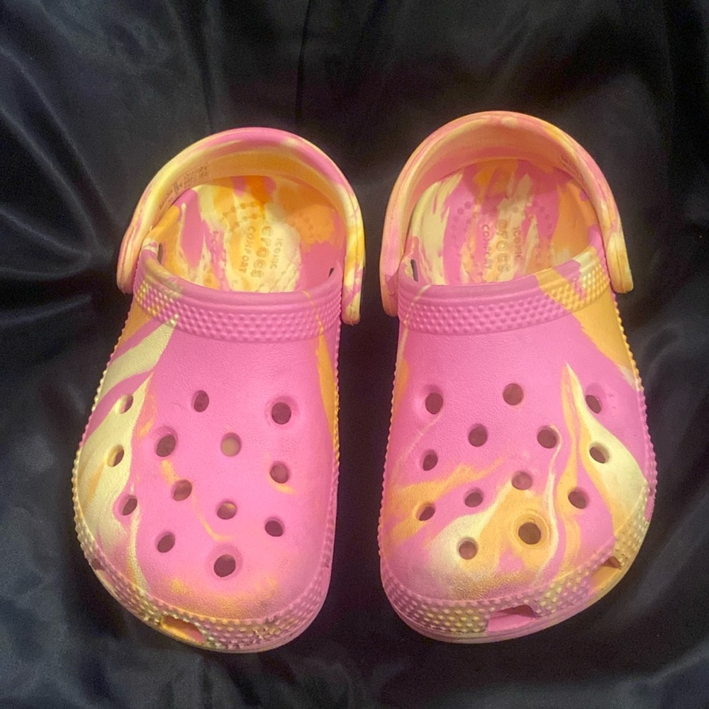 Brand new toddler girls crocs. Size 8.